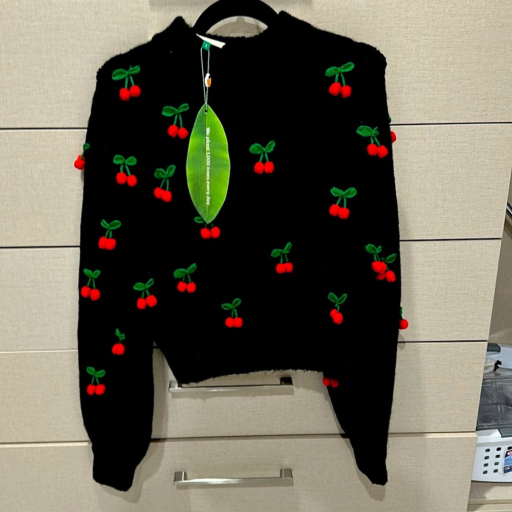 Farm Rio black cherry sweater
